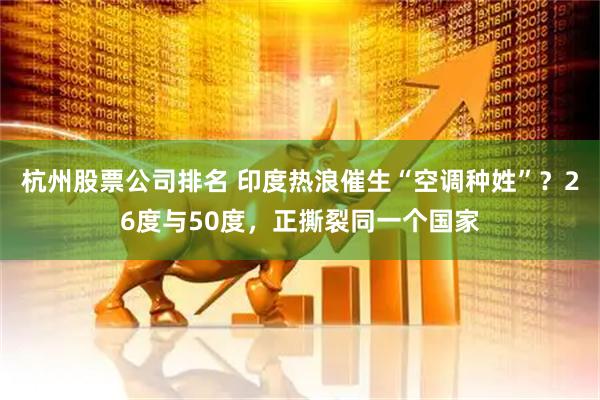 杭州股票公司排名 印度热浪催生“空调种姓”？26度与50度，正撕裂同一个国家